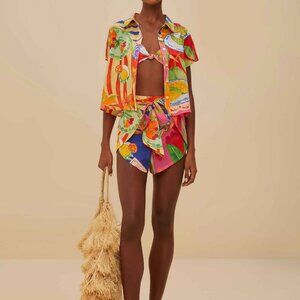 Multicolor Summer Picnic Shorts
